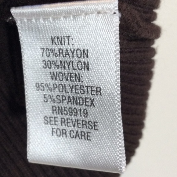 Apt. 9 Sweater/Blouse with belt, brown/turquoise, size 1X - Picture 6 of 7